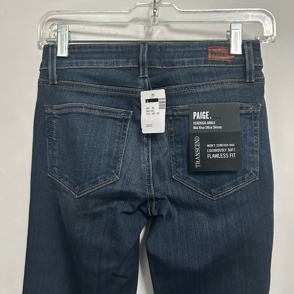 PAIGE VERDUGO ANKLE MID-RISE ULTRA SKINNY JEAN IN NOTTINGHAM - Picture 9 of 16